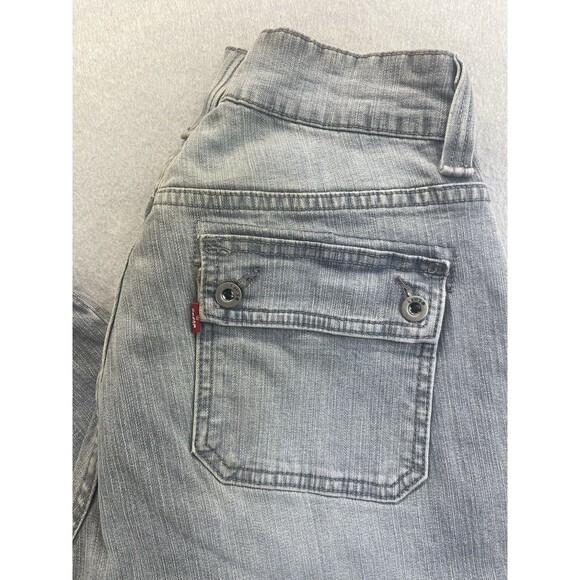 Levis 542 Low Straight Retro Patch Flap Pocket Gray Women Jeans 8 M WPL 423 - Picture 6 of 13